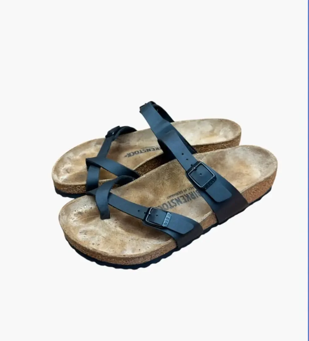 Birkenstock Mayari women size L7 38 Black Microfiber Sandals